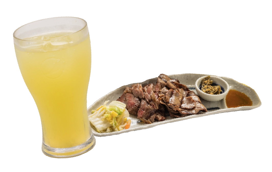 仙台牛たん物語　沖縄県産シークワーサージュース　99円　沖縄県産黒毛和牛ステーキ＆薄切り牛たん御膳 　2,728円