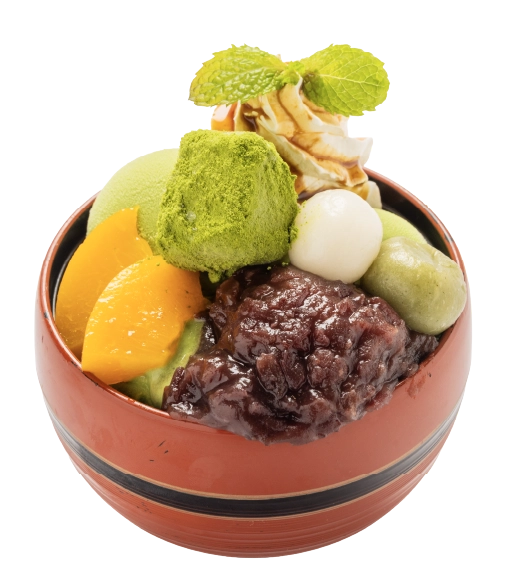 珈琲待夢 抹茶と黒蜜の和風パフェ 750円