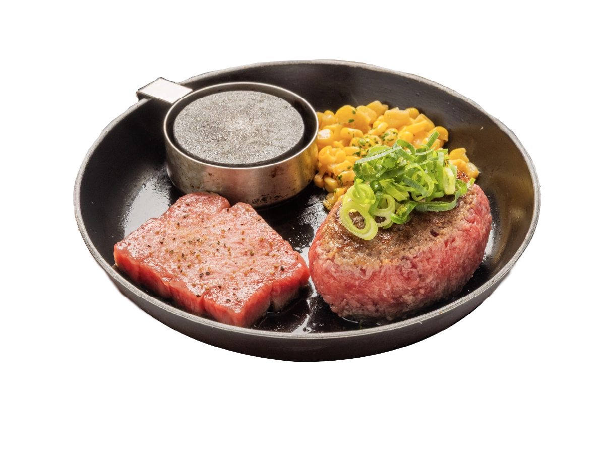 極味や 極味や特選 ハンバーグ＆ 宮在牛A5ミニ ステーキ　¥2,409～