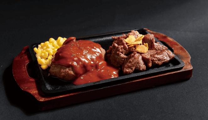 鐵板牛排與漢堡排套餐