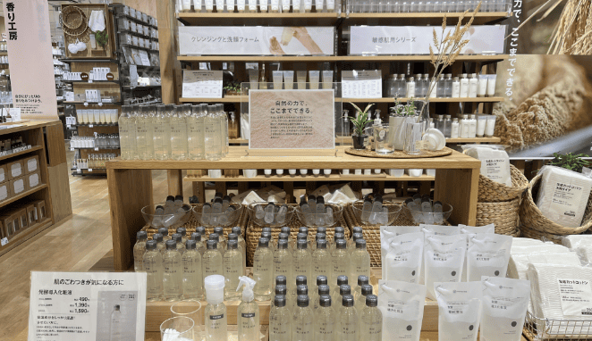 無印良品化妝品賣場