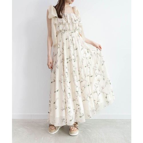 【新作商品のご紹介】シアーリボンショルダーティアードワンピース