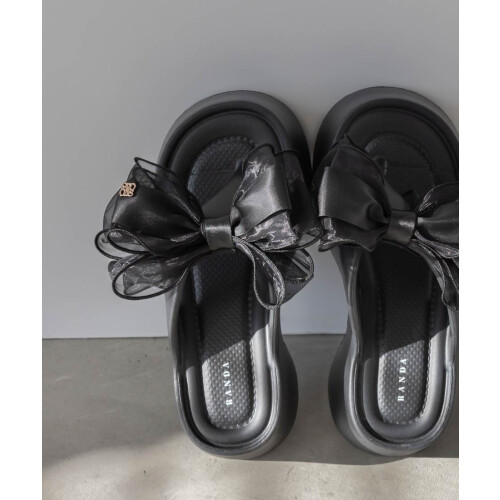 【新作商品のご紹介】2WAY シアーリボンボリュームソールトングサンダル