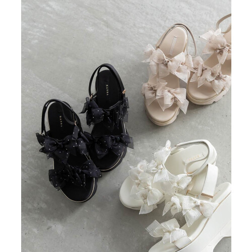 【新作商品のご紹介】シアーミニリボンウェッジスポーツサンダル