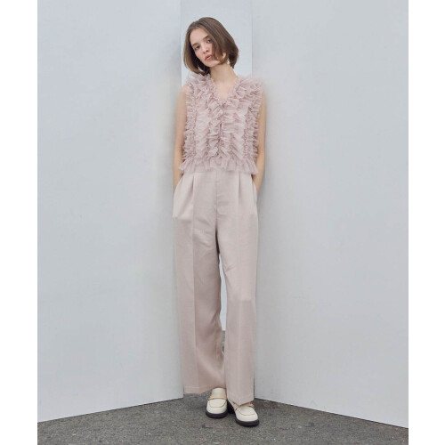 【新作商品のご紹介】チュールフリルブラウスセットキャミロンパース