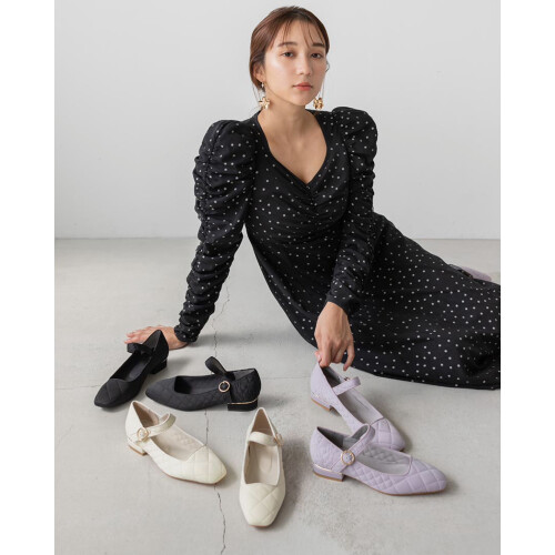 【再入荷】【SUSTAINABLE】キルティングデザインメリージェーン