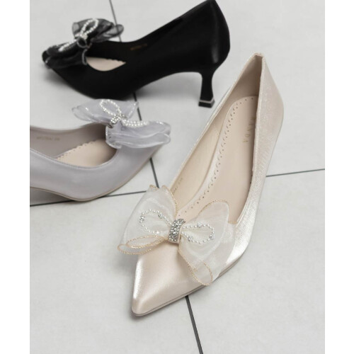 【新作商品のご紹介】2WAY シアーリボンパンプス