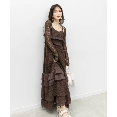 【新作商品のご紹介】カットレースキャミワンピース×ボレロセット