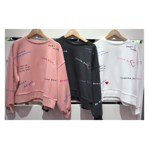 💗リサイクルコットン飛び刺繍スウェット💗