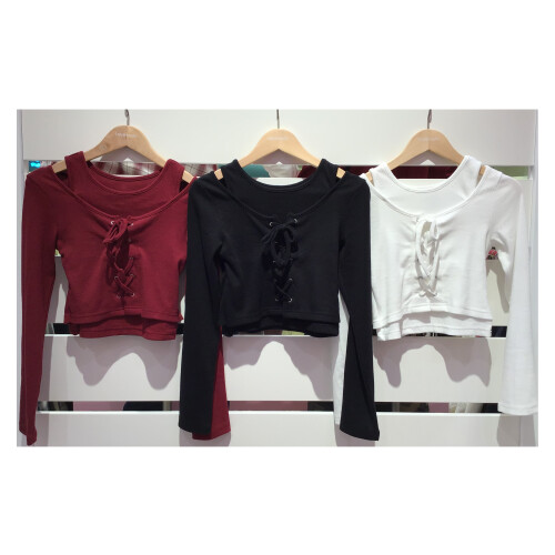 💗レースアップ長袖TシャツSET💗