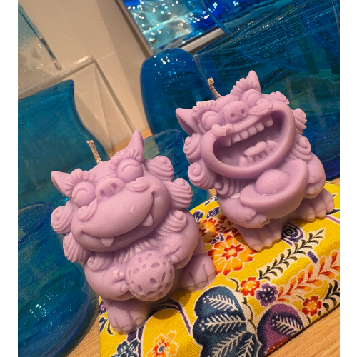 沖縄土産に🩵シーサーキャンドル🕯️✨
