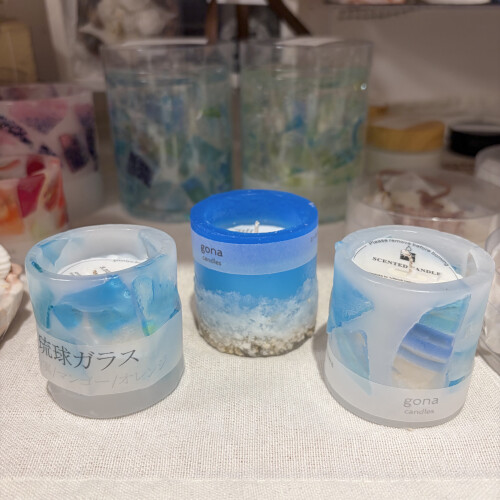 人気の【琉球ガラスキャンドル】入荷しました！